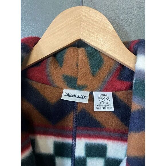 Cabin Creek Womens Aztech Multicolor Cardigan Sweatshirt Size Large - Picture 3 of 3